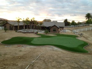 Private Backyard Putting Green in Artificial Grass