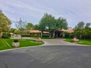 front yard landscaped with artificial turf