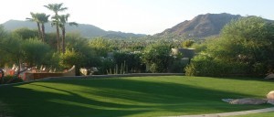 slider of artificial turf grass lawn