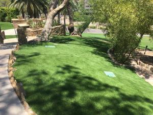 wrigley mansion landscaped with celebrity greens artificial grass