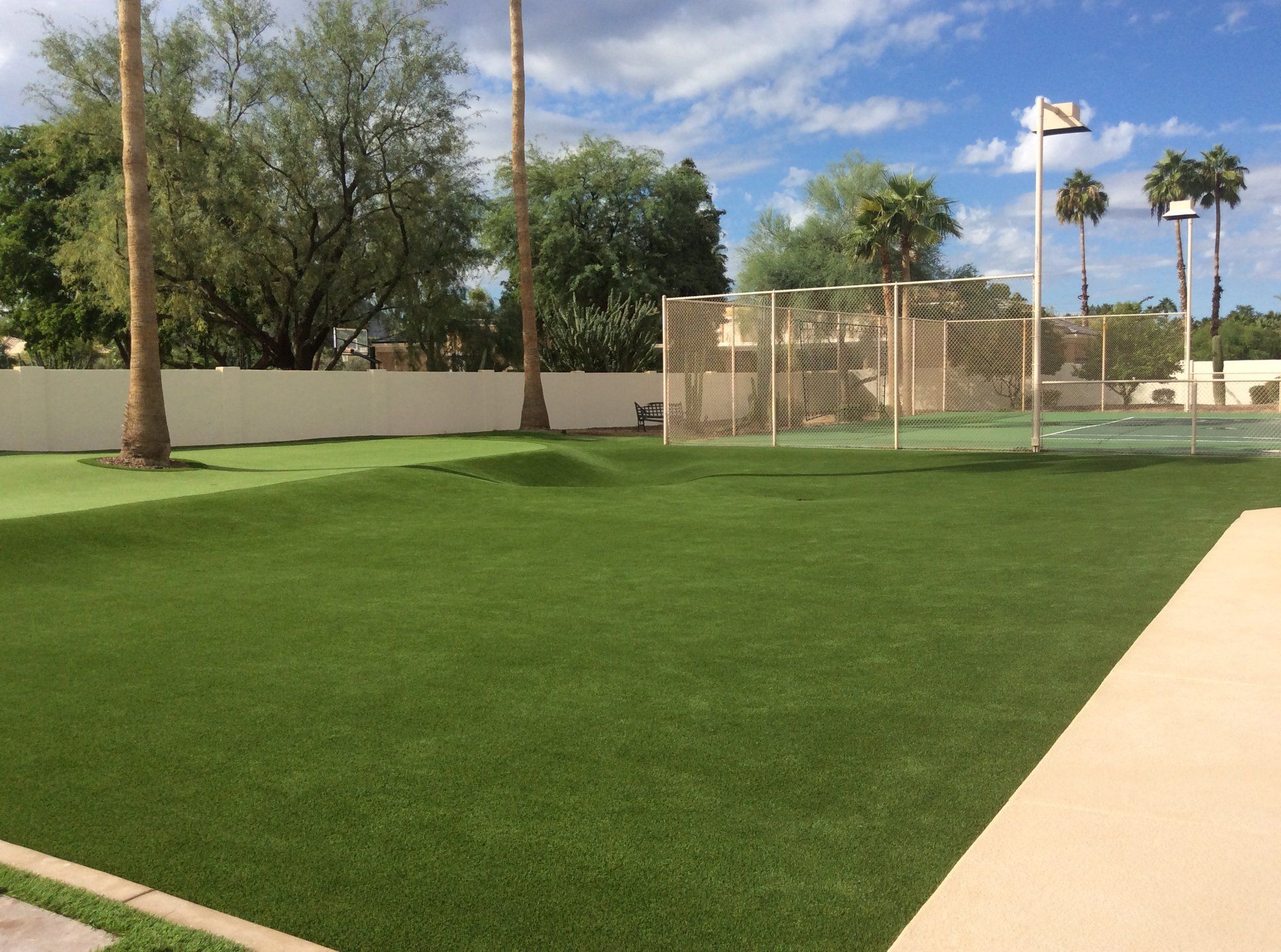 water saving backyard artificial grass instalation