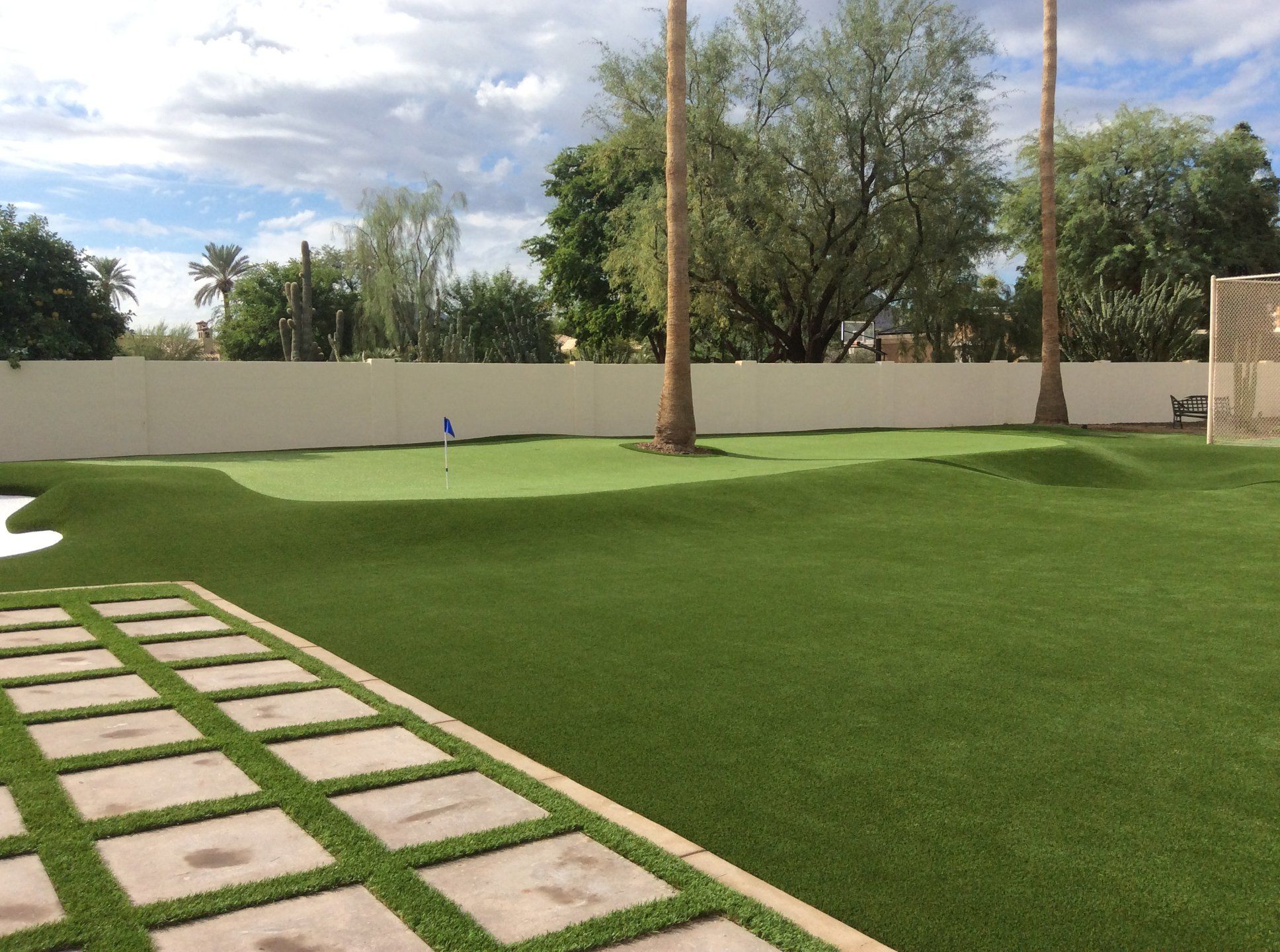custom backyard artificial grass putting green