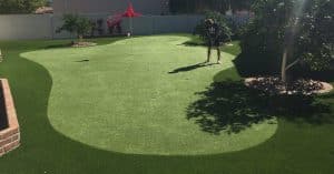 high school golf club custom putting green