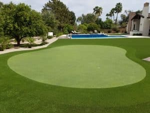beautiful backyard private putting green