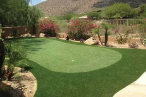 Private Backyard Putting Green in Artificial Grass