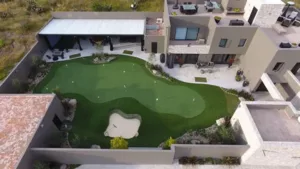 Private Backyard Putting Green in artificial grass