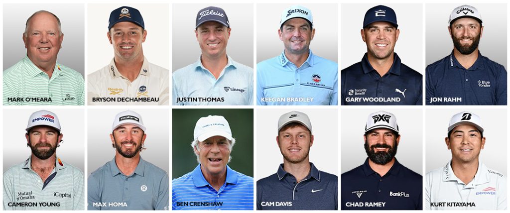Professional golfers who endorse Celebrity Greens, including Mark O’Meara, Bryson DeChambeau, Justin Thomas, Jon Rahm, Ben Crenshaw, Max Homa and others.